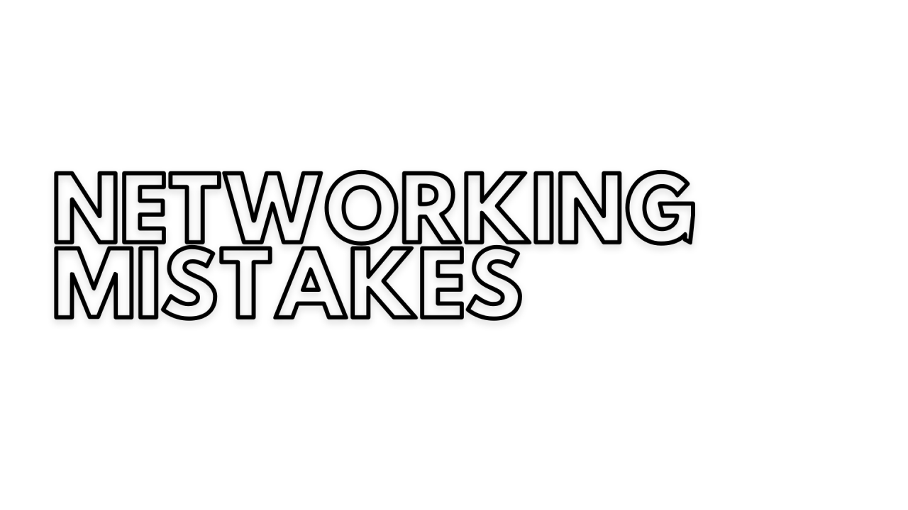 Welche Fehler man im Networking vermeiden sollte